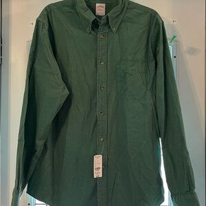 Brooks Brothers Forest Green Casual Button-Down Shirt